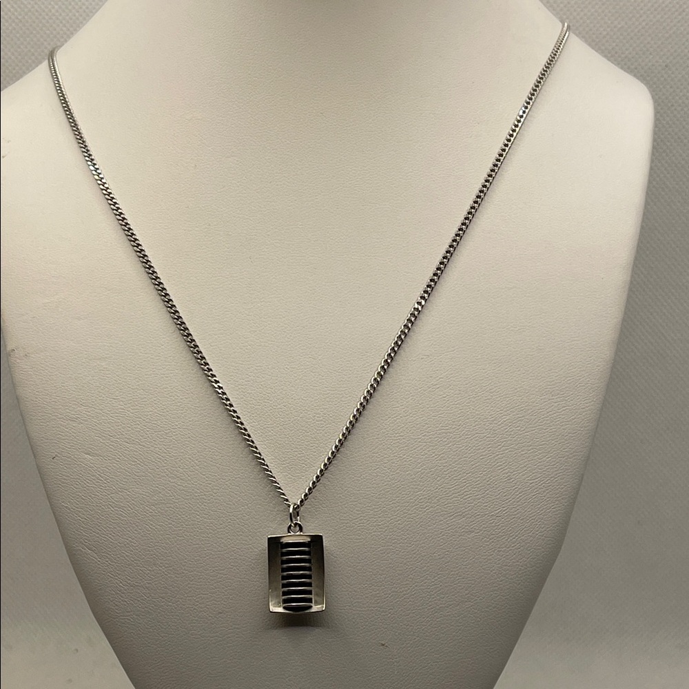 Miansai Enzo Necklace Sterling Silver Black Enamel